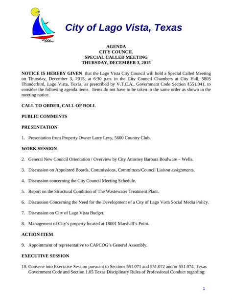 city of lago vista agendas.
